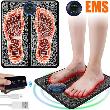 Electric EMS Foot Massager Mat Relax Muscle Stimulator Leg Shaping Massage Pad
