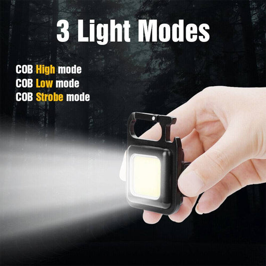 Mini Waterproof Rechargeable LED Light USB Flashlight-Lamp Torch Pocket Keychain